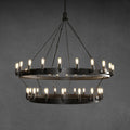 Camino Vintage Filament Two-Tier Round Chandelier 38"