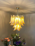 Amber 26-Petal Murano Glass Chandelier