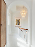 Transparent 48-Tube Murano Glass Chandelier