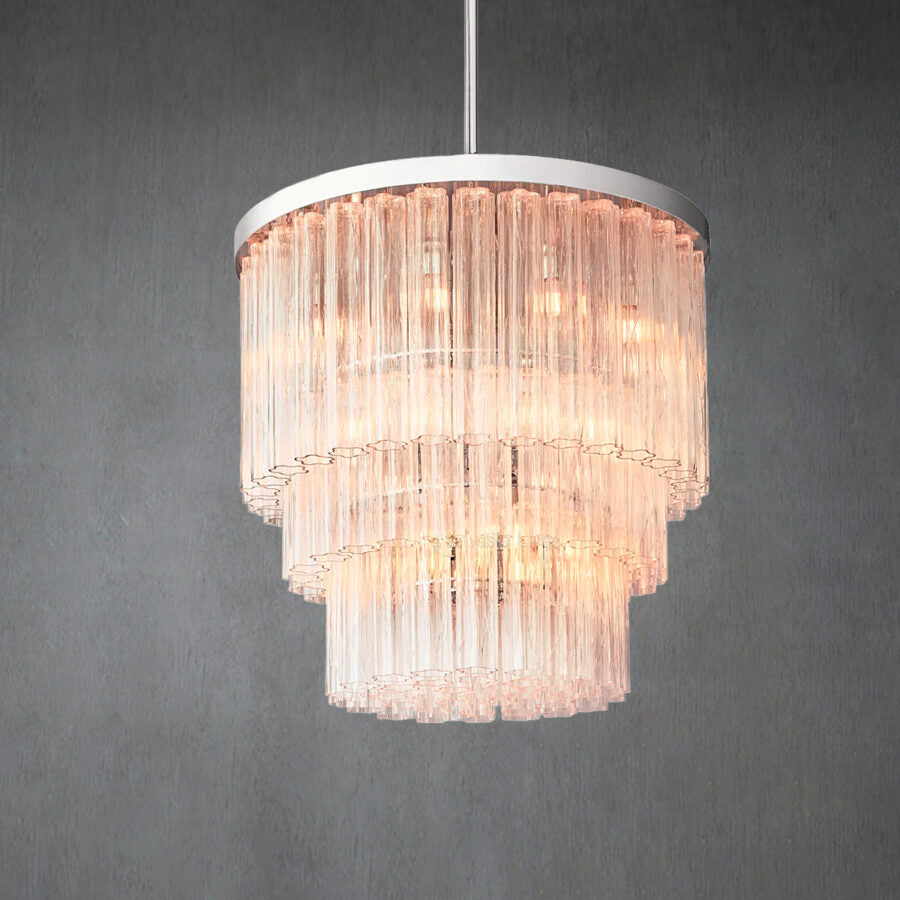 Crelo Round 3-Tier Chandelier 36″