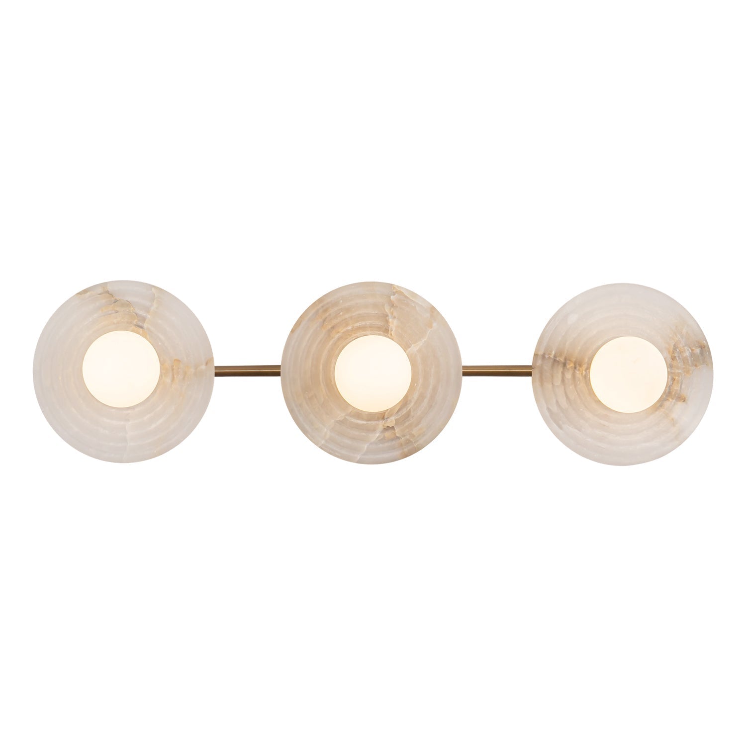 Dahlia Triple Alabaster Wall Sconce - Urban BronzeBlushlighting