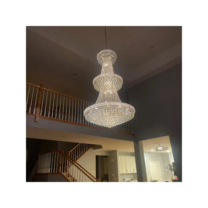 Luxury French Empire Chandelier for Villa Hall Ceiling Three-layers Crystal Light for Hotel Lobby-MEET LIGHTING