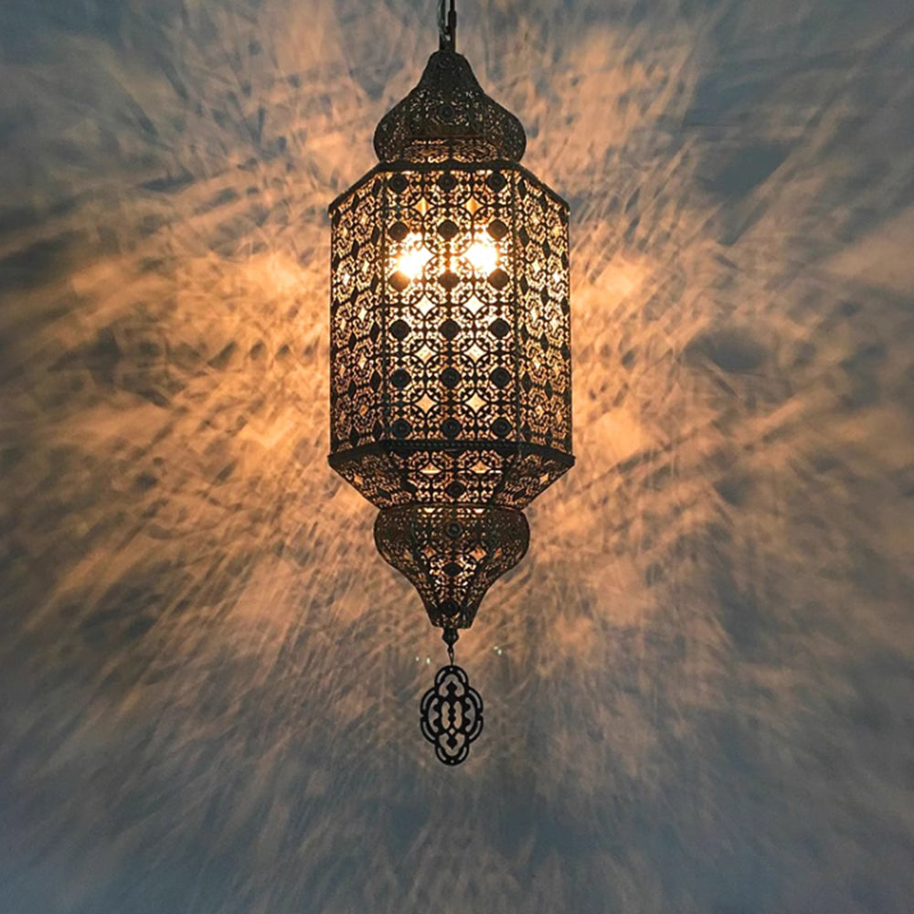 Vintage Characteristic Moroccan Hollow Carved Handmade Pendant Chandelier for Bedroom/Dining Room/Cafe/Hotel/Bar B&B-MEET LIGHTING