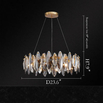 Multi-Sided Crystal Round Chandelier