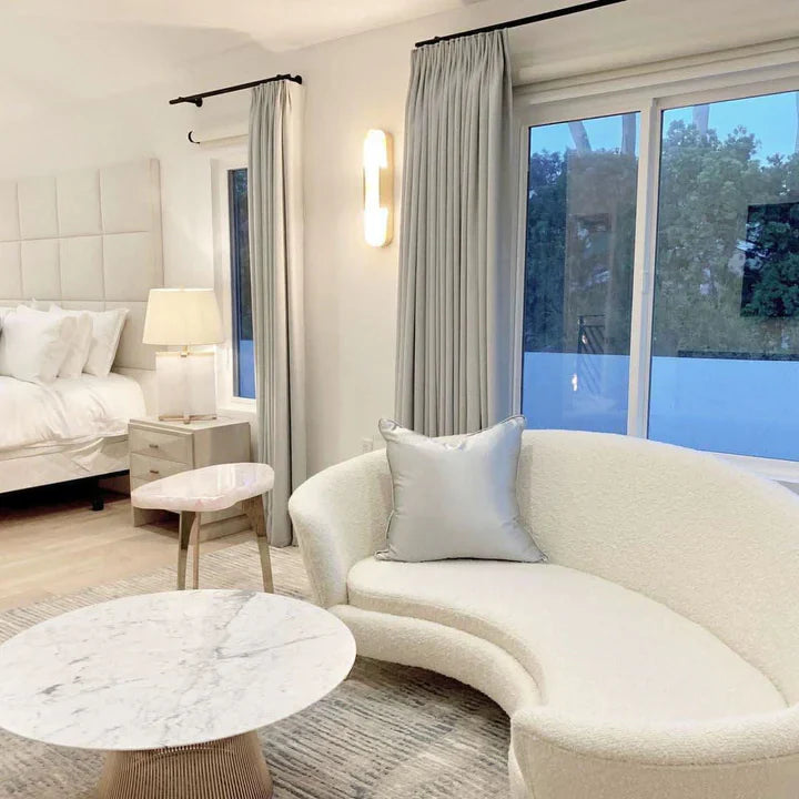 Modern Melange Elongated Alabaster Linear Wall Sconce