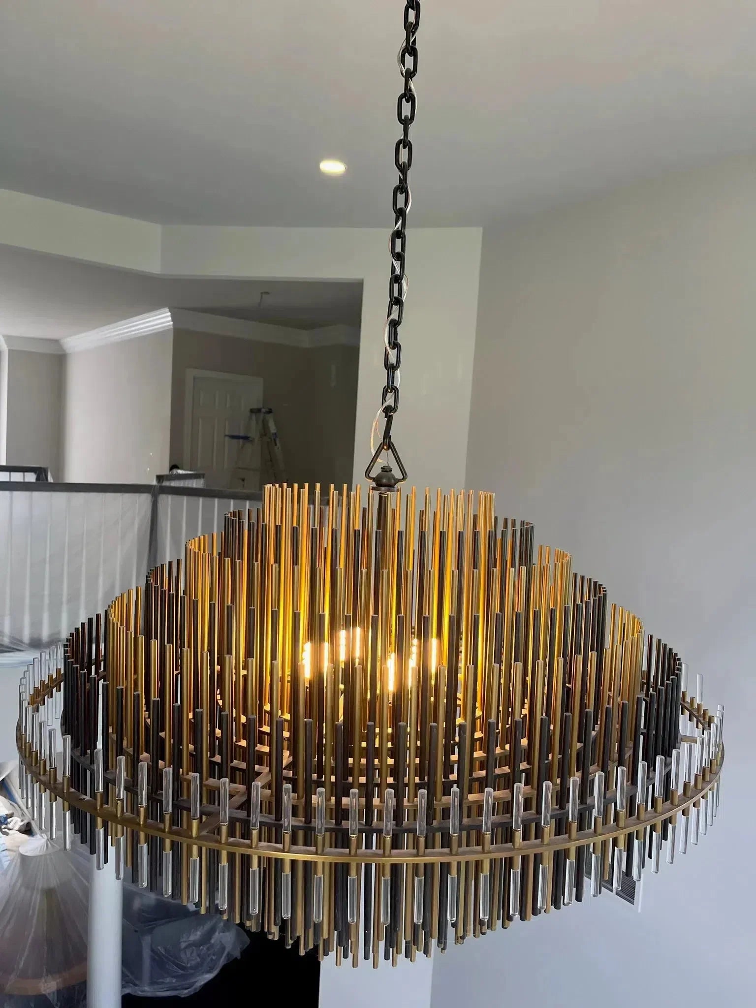 Email Burnished Brass Chandelier 24''32''42''