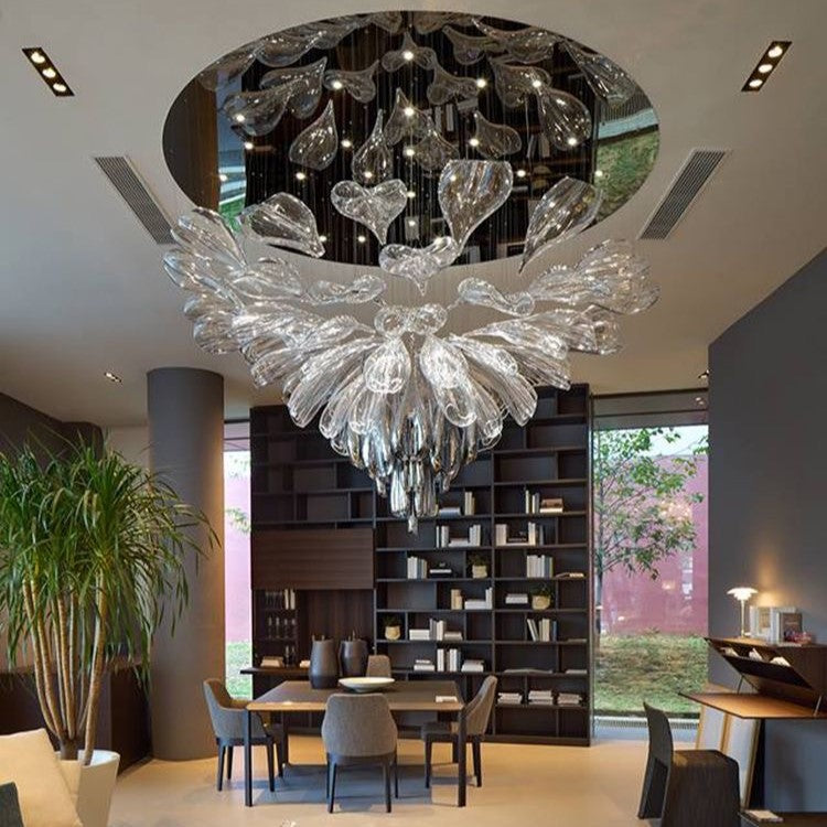 Light Luxury Art Design Petal-like Glass Chandeliers-MEET LIGHTING