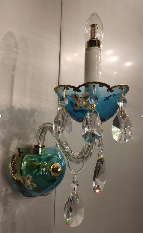 French Romantic Blue Crystal Designer Chandelier Modern Art Candle Branch Light Fixture For Bedroom/Living Room/Dining Room-MEET LIGHTING