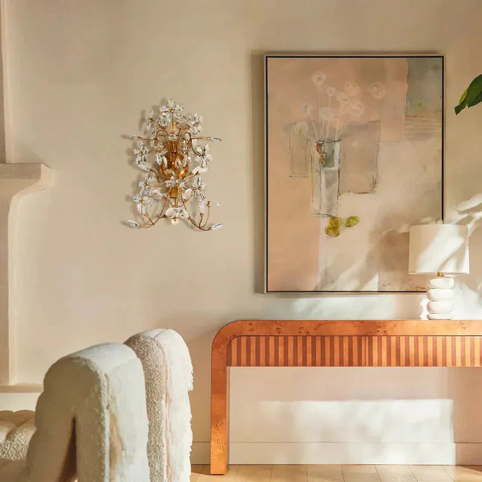 Fiore 2-Light Crystal Wall Sconce