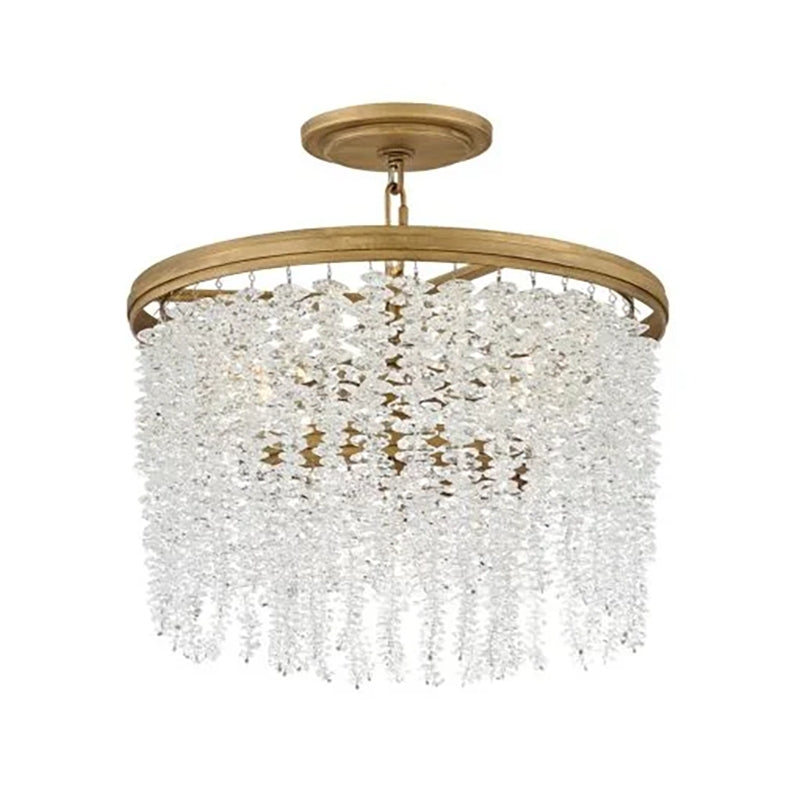 Vac Crystal 18" Round Chandelier