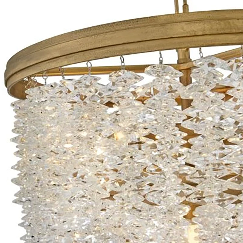 Vac Crystal 18" Round Chandelier