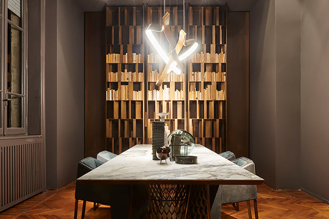 Modern Simple Brass Waving Chandelier for Living/Dining Room/Kitchen Island-MEET LIGHTING