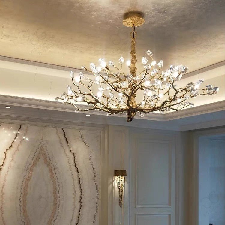 Gemstone Branch Chandelier with Artistic Design for Bedroom or Living Room - 8 Lights/D23.6"*H21.65"Warm LightMeetlighting