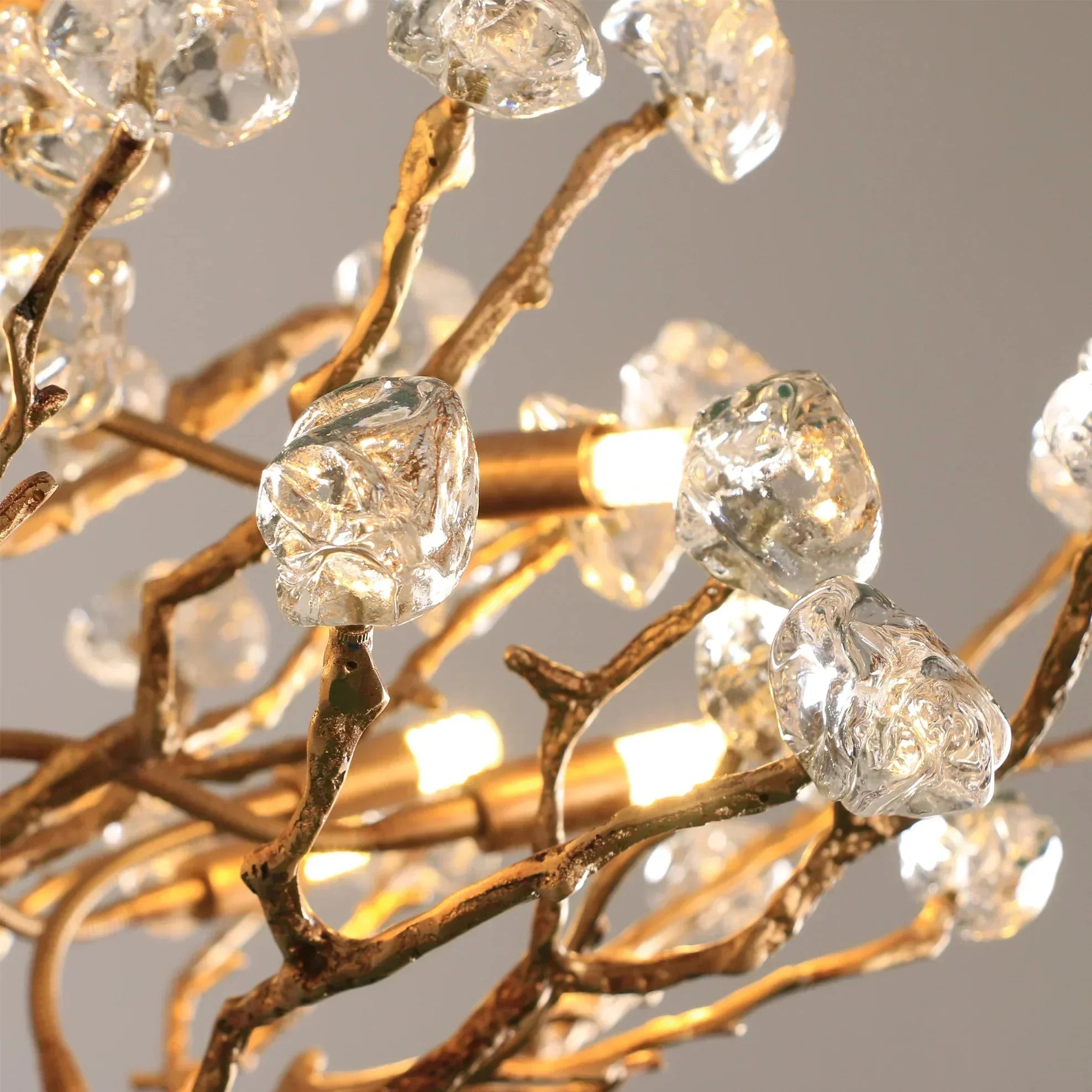 Gemstone Branch Chandelier with Artistic Design for Bedroom or Living Room - 8 Lights/D23.6"*H21.65"Warm LightMeetlighting