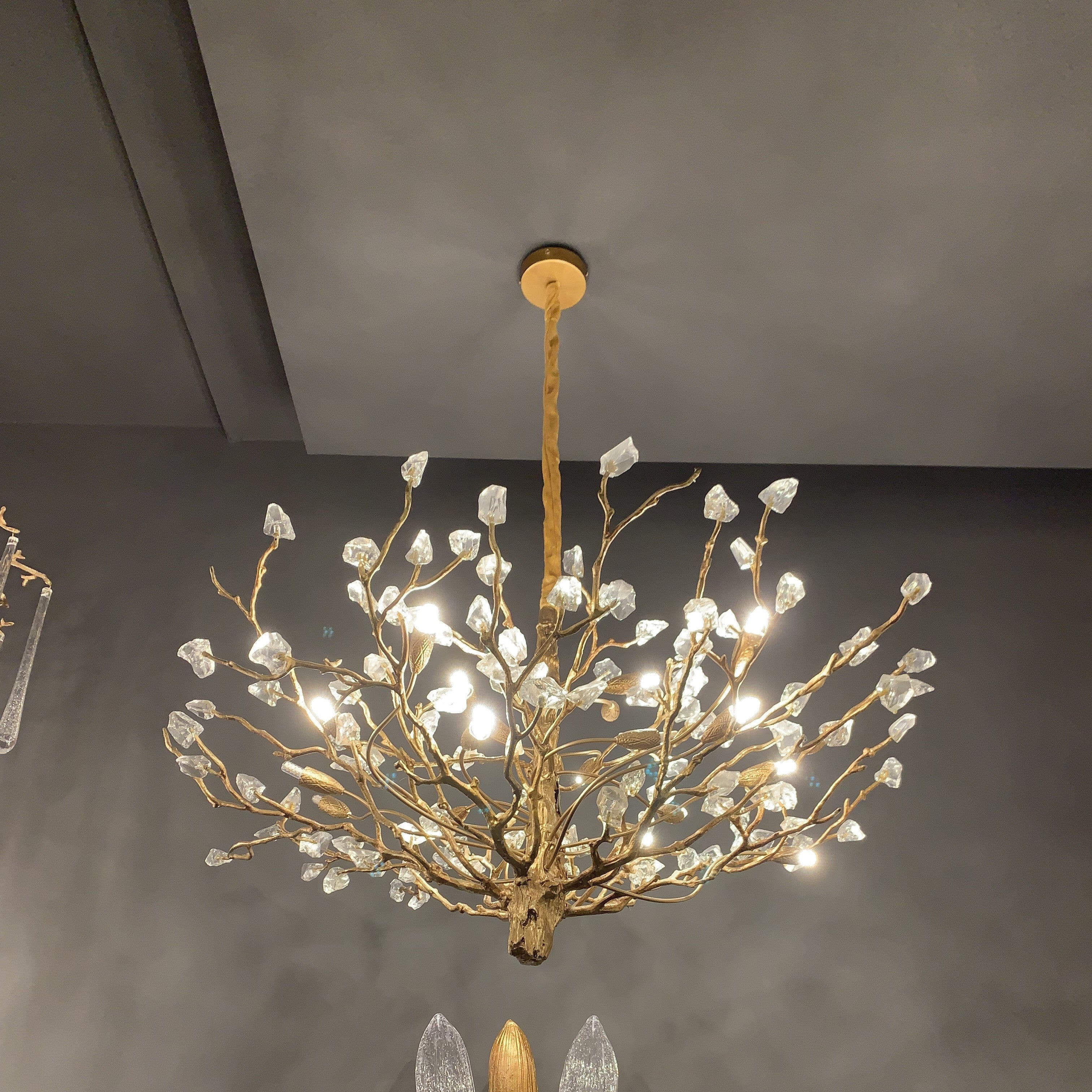 Gemstone Branch Chandelier with Artistic Design for Bedroom or Living Room - 8 Lights/D23.6"*H21.65"Warm LightMeetlighting