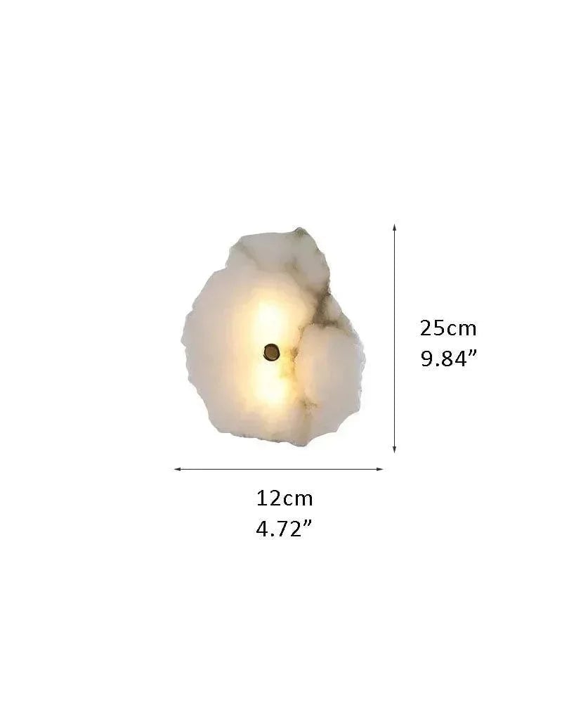 Geometric Wall Sconce | Multi-head Sculptural Natural White Marble with Polished Brass and Gold Accents, Polished Brass for Modern Living Rooms and Hallways L12*H25CM L4.72*H9.84" White + Brass Modern Art Design Wall Lamp