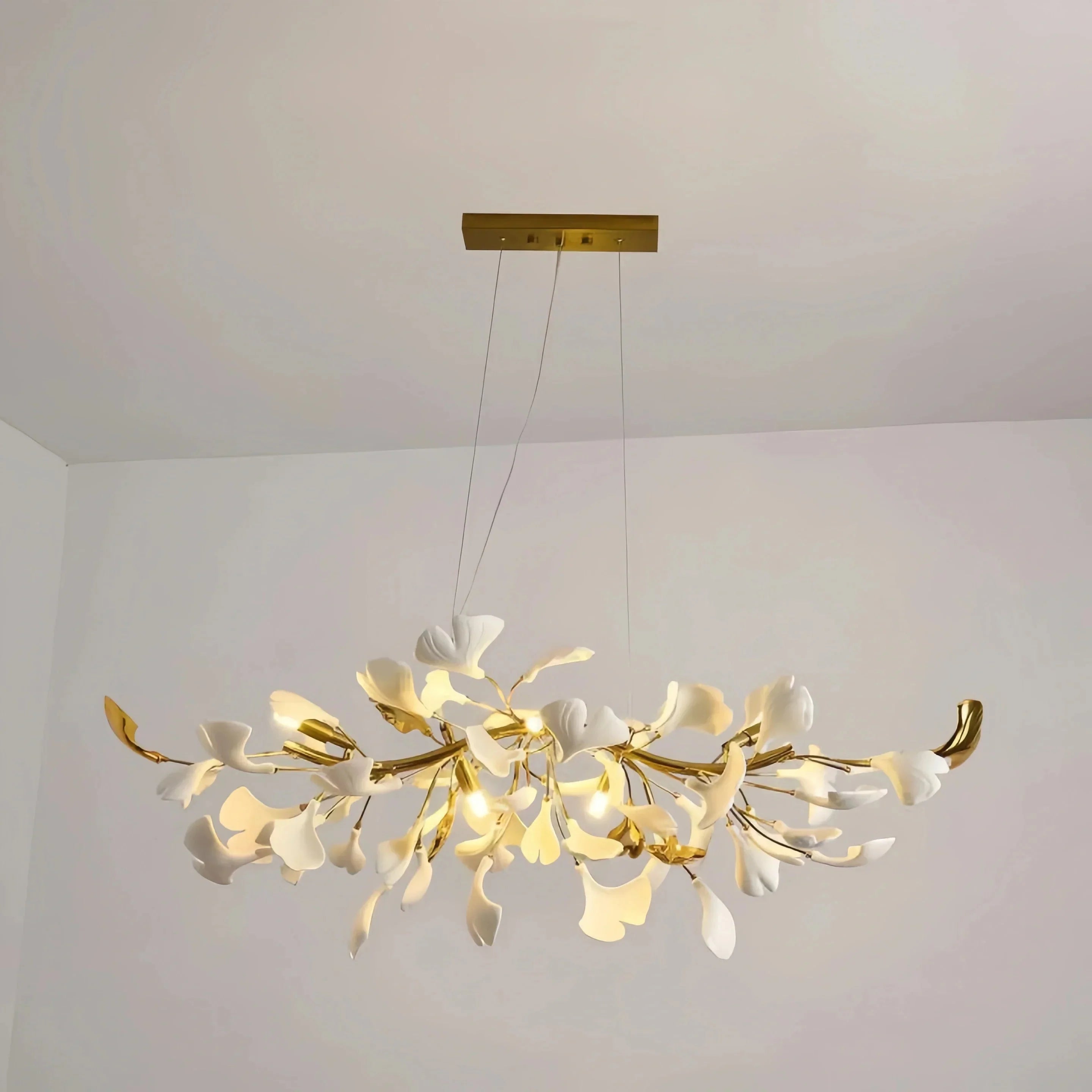 Ginkgo Luxury Linear Chandelier Style C - L 31.5″(80cm) x W 17.7″(45cm) x H 13.8″(35cm) (G9*6)Blushlighting