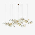 Ginkgo Special Chandelier - All white leavesL 150cm x H 65cm / L 59.1″ x H 25.6″ Meet Lighting