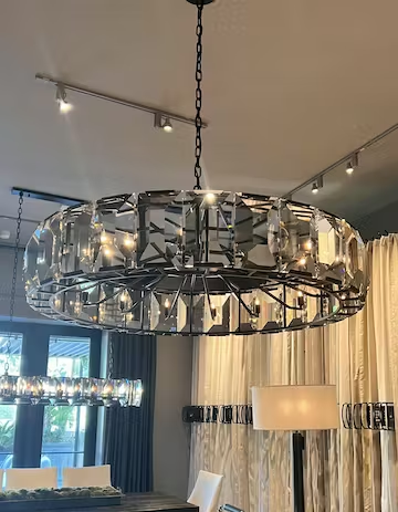 Harlow Crystal Round Chandelier 60"D