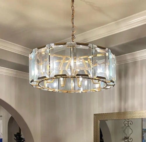 Harlow Crystal Round Chandelier 19"