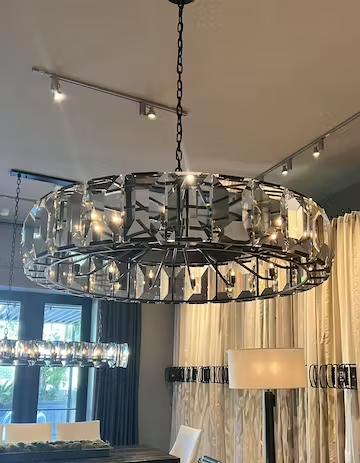 Harlow Crystal Round Chandelier 19"