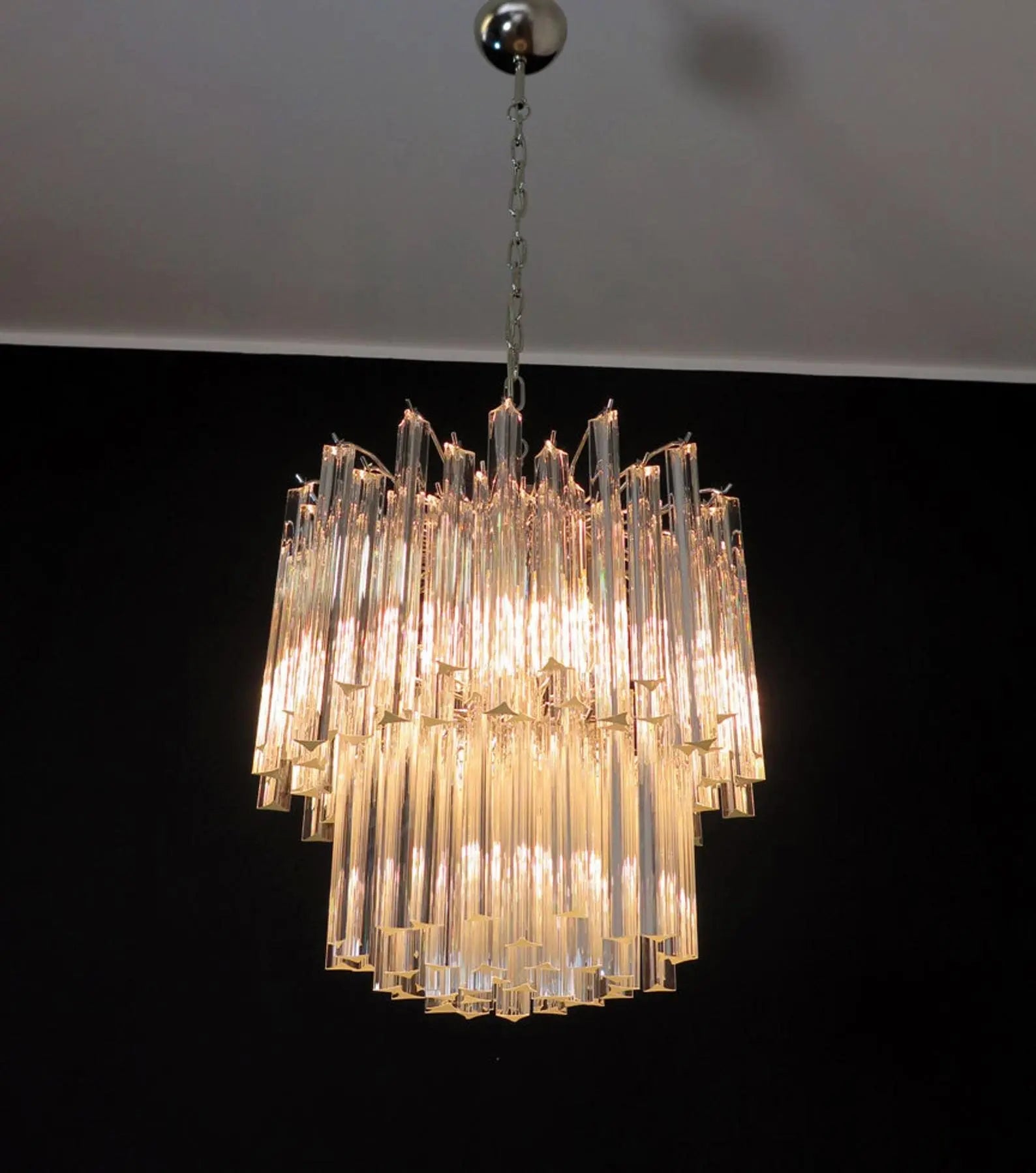 Murano Chandelier – Arianna -107 prisms – Transparent