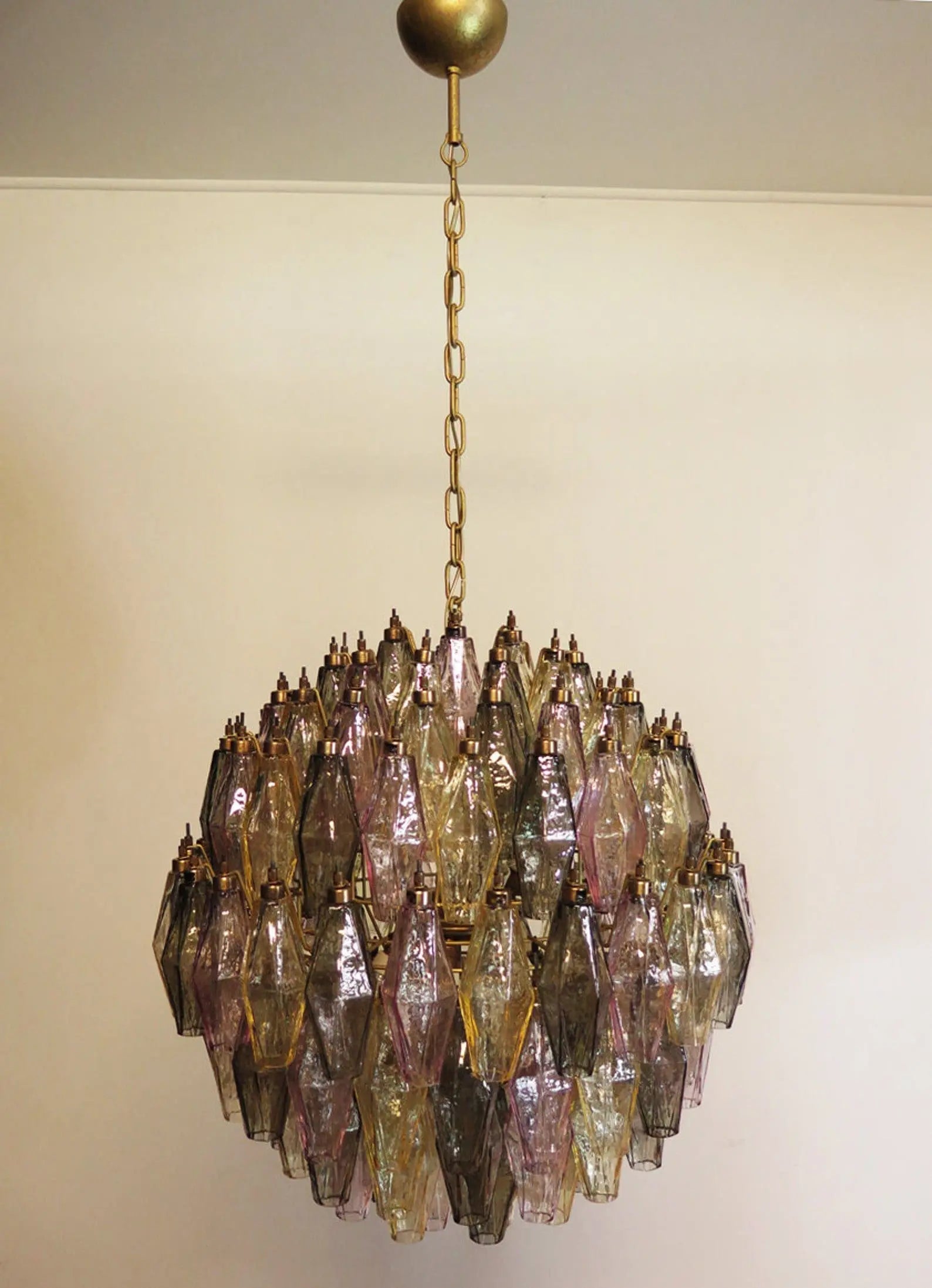 Murano Chandelier – Poliedri – 140 glass – Multi