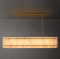 San Marco Alabaster Linear Chandelier 54"-MEET LIGHTING