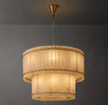 San Marco Alabaster Round Tiered Chandelier 37"-MEET LIGHTING