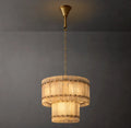 San Marco Alabaster Round Tiered Chandelier 22"-MEET LIGHTING