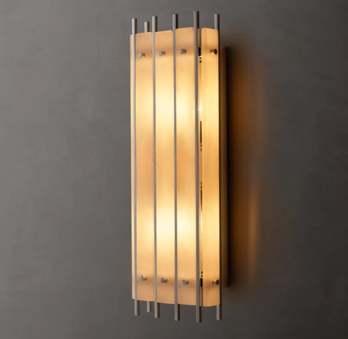 San Marco Alabaster Grand Rectangular Sconce