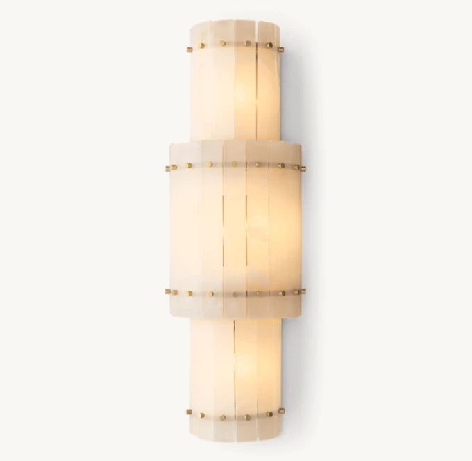 San Marco Alabaster Grand Round Sconce