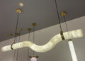 Simplicity Alabaster Linear Chandelier-MEET LIGHTING