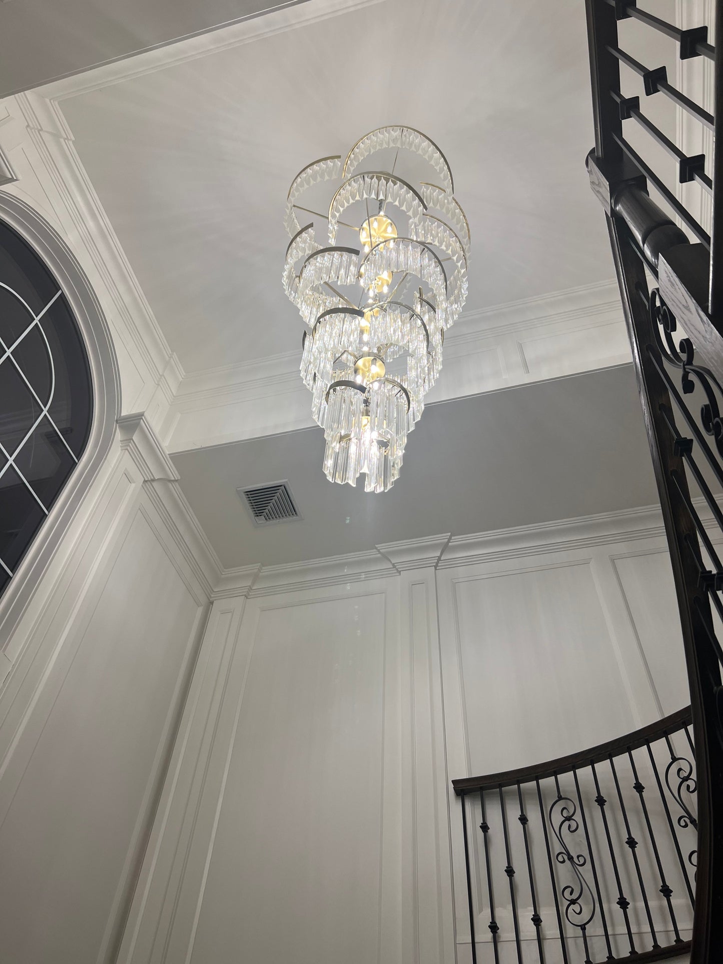 Twin Palms Foyer Crystal Chandelier