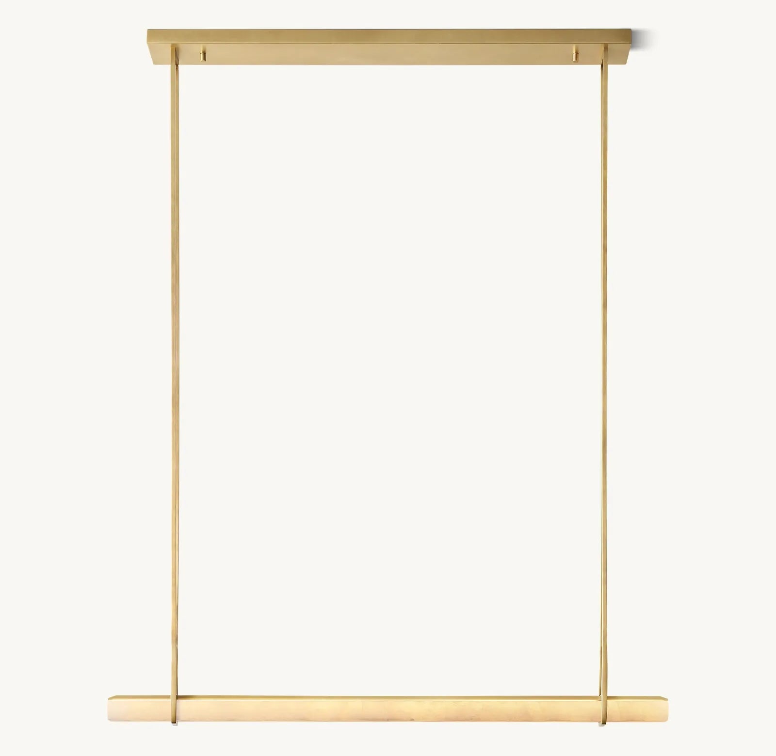 Audon Alabaster Single Bar Linear Chandelier 60"