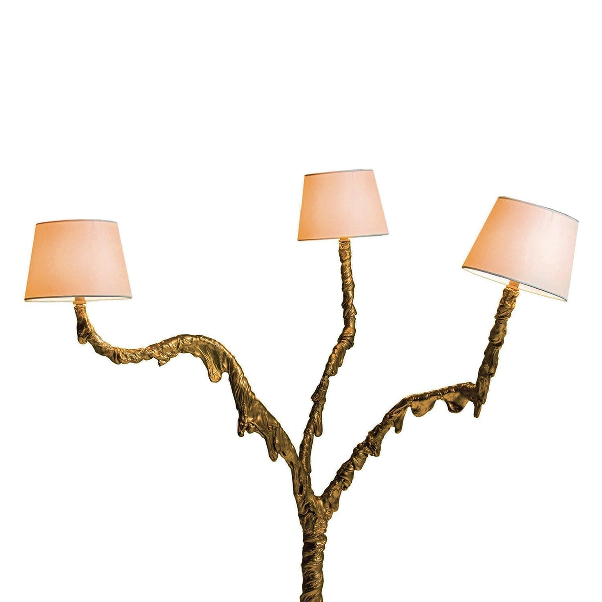 Ines Brass Three-Light Floor Lamp - Ø 31.5″ × H 78.7″Brass / WhiteUS Plug Meet Lighting