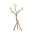 Ines Brass Three-Light Floor Lamp - Ø 31.5″ × H 78.7″Brass / WhiteUS Plug Meet Lighting