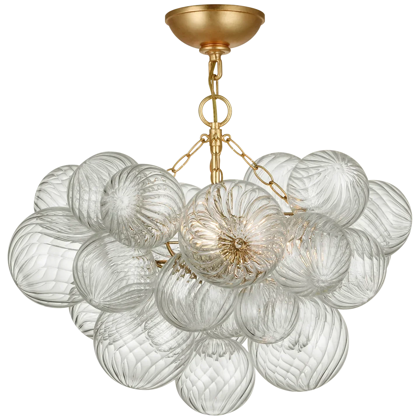 Talia Small Semi-Flush Mount 24", Modern Ceiling Lamp