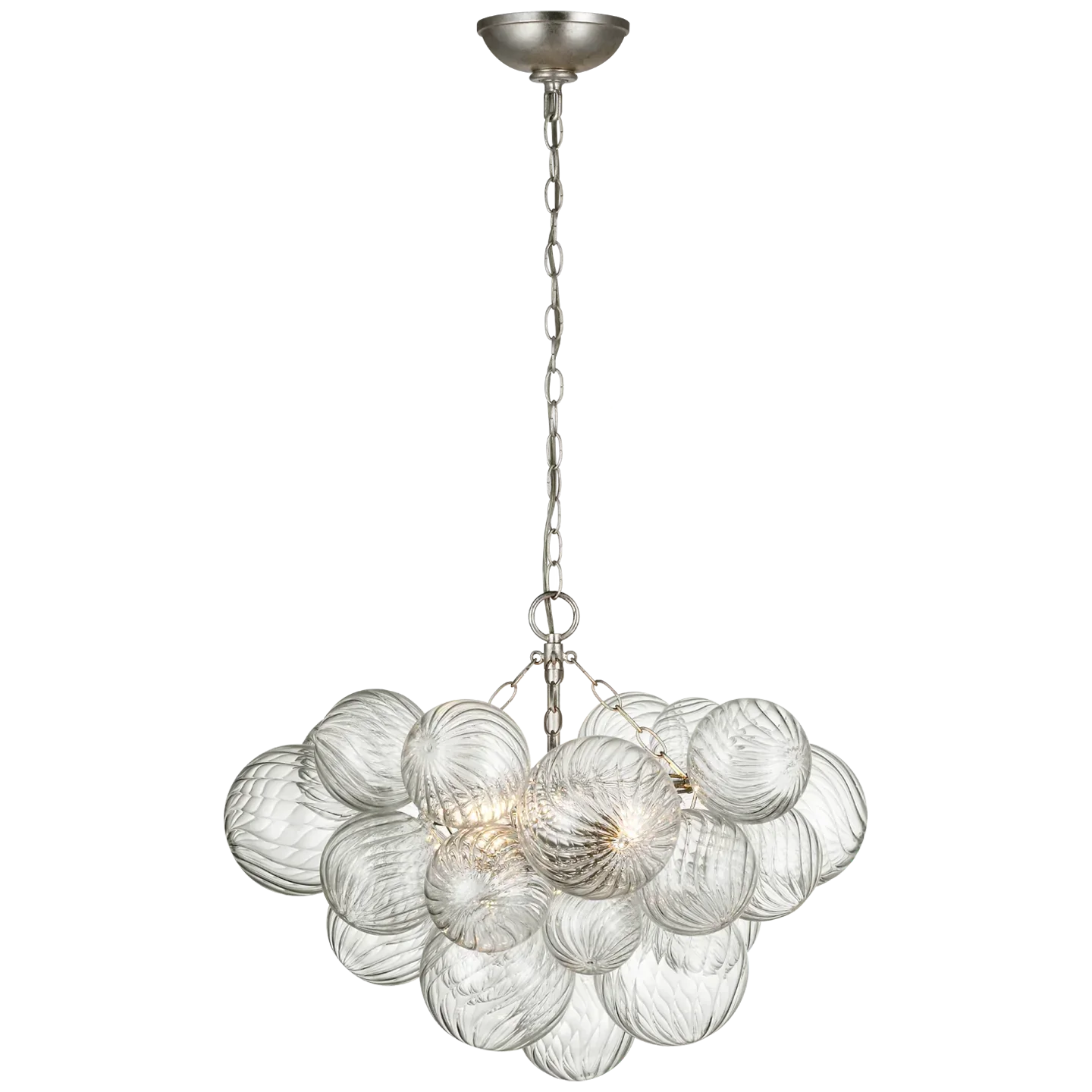 Talia Glass Globe Chandelier 24", Modern Kitchen Island Pendant Lamp