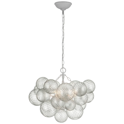 Talia Glass Globe Chandelier 24", Modern Kitchen Island Pendant Lamp