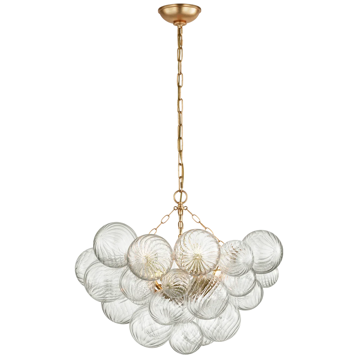 Talia Glass Chandelier 30", Modern Chandelier Lamp Pendant for Dining Room