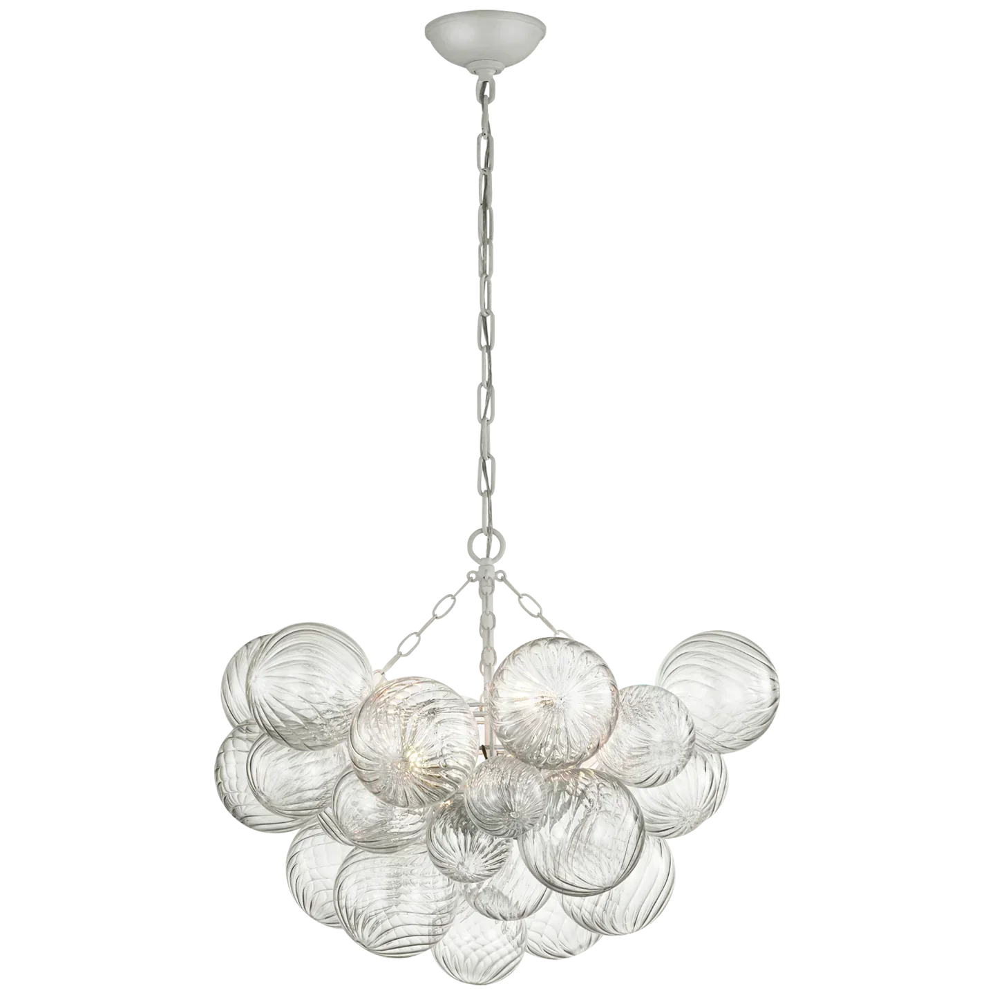 Talia Glass Chandelier 30", Modern Chandelier Lamp Pendant for Dining Room