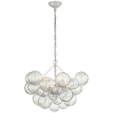 Talia Glass Chandelier 30", Modern Chandelier Lamp Pendant for Dining Room