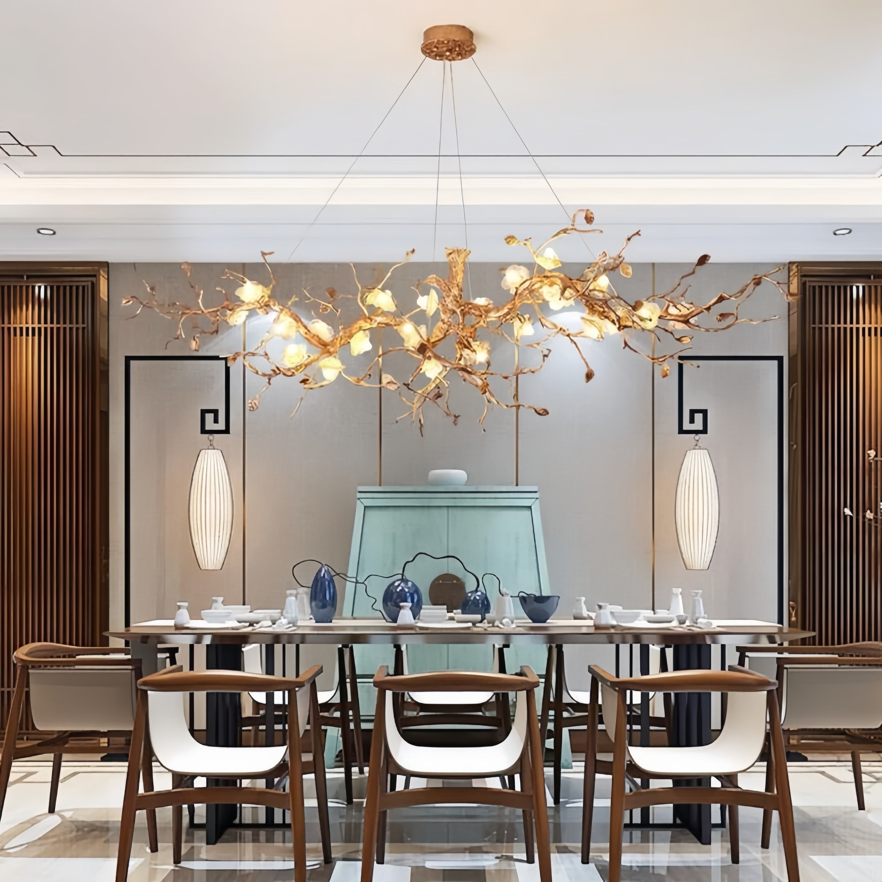 Luxury Flower Tree Branch Chandelier - L 39.4″(100cm) x W 25.6″(65cm) x H 22.8″(58cm)meetlighting