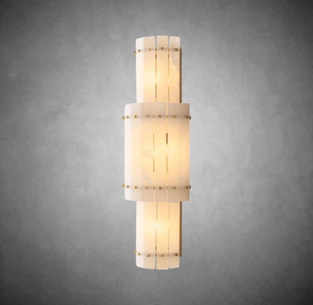 Marisol Alabaster Grand Round Sconce