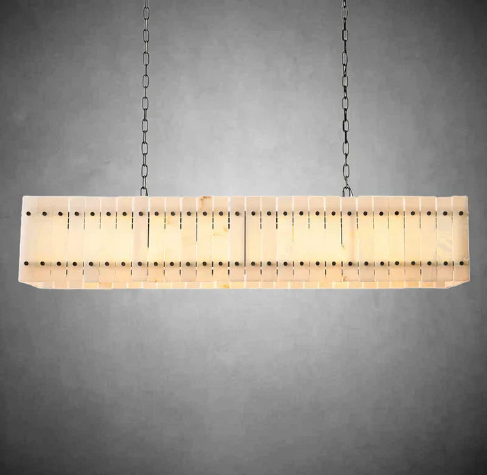Marisol Alabaster Linear Chandelier 54"72"
