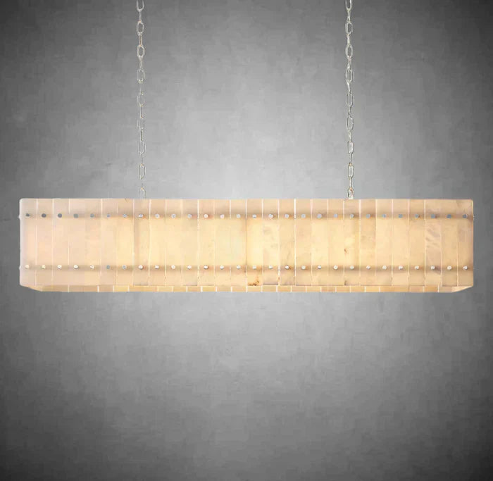 Marisol Alabaster Linear Chandelier 54"72"