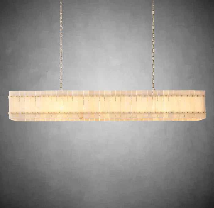 Marisol Alabaster Linear Chandelier 54"72"