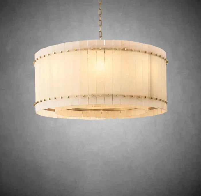 Marisol Alabaster Round Chandelier
