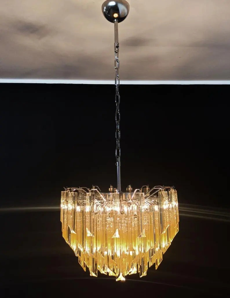 Murano Chandelier – 107 prisms – Yellow